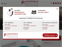 Tablet Screenshot of fernandezhospital.com